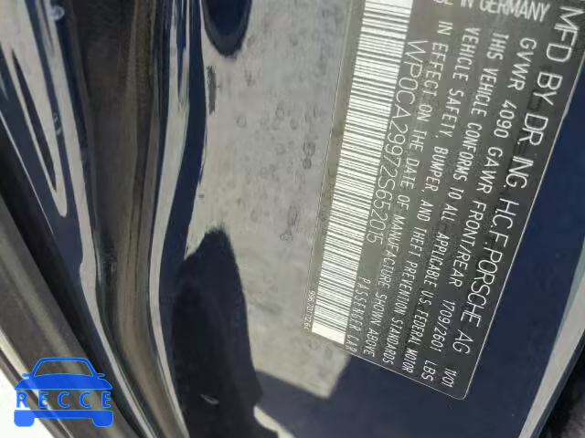 2002 PORSCHE 911 CARRER WP0CA29972S652015 зображення 9