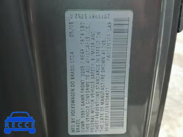 2005 VOLKSWAGEN GTI 9BWDE61J154036671 image 9