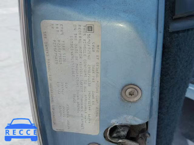 1990 GMC SIERRA C15 1GTDC14K9LE551187 image 9