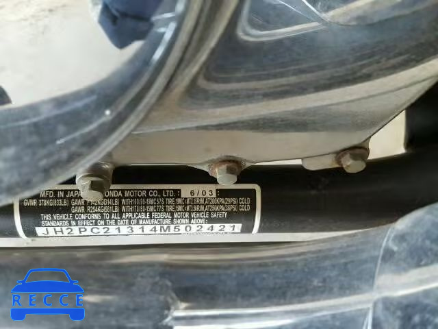 2004 HONDA VT600CD JH2PC21314M502421 image 9