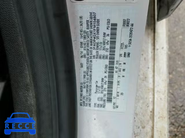 2015 FORD FIESTA ST 3FADP4GX1FM104807 image 9