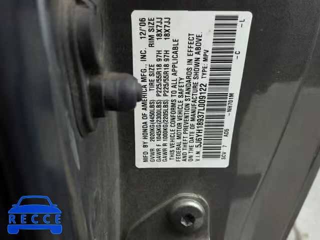 2007 HONDA ELEMENT SC 5J6YH18937L009122 image 9