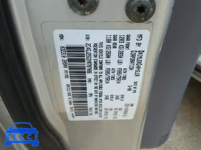 2000 CHRYSLER VOYAGER 2C4GJ25G3YR787086 image 9