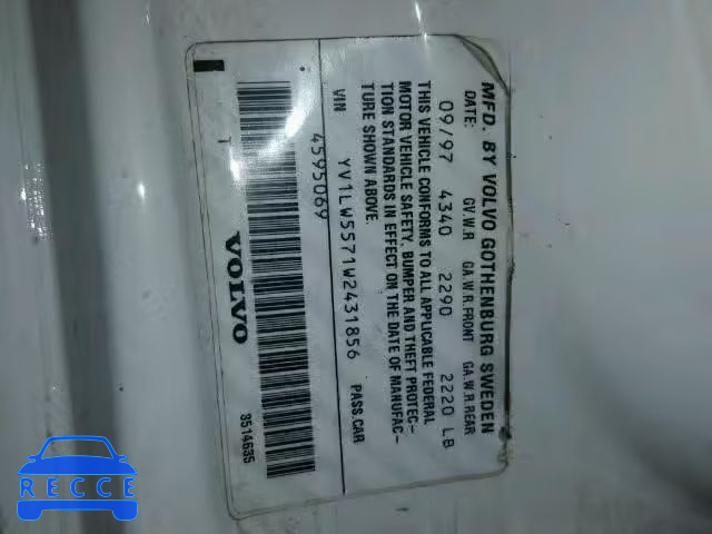 1998 VOLVO V70 YV1LW5571W2431856 image 9