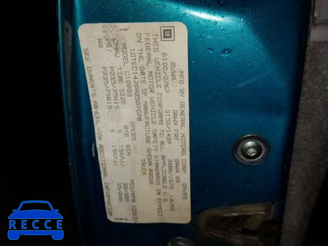 1994 GMC SIERRA C15 1GTEC14Z0RZ507078 image 9