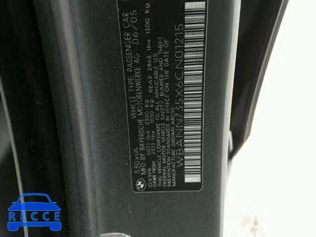 2006 BMW 530XIT WBANN735X6CN01215 image 9