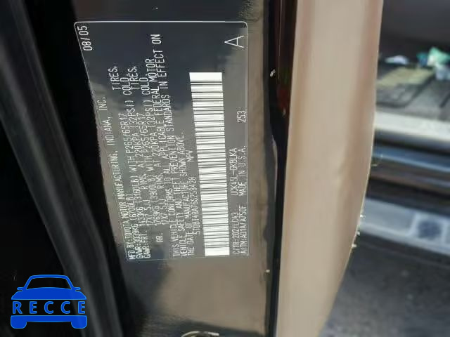 2006 TOYOTA SEQUOIA LI 5TDBT48A76S258428 зображення 9