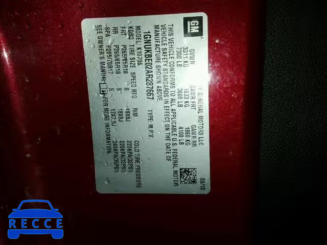 2010 CHEVROLET TAHOE LT 1GNUKBE02AR287667 Bild 9