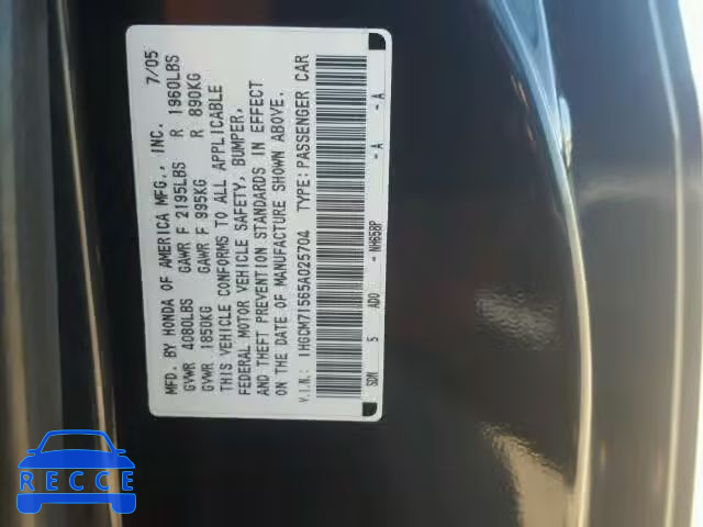 2005 HONDA ACCORD SE 1HGCM71565A025704 image 9