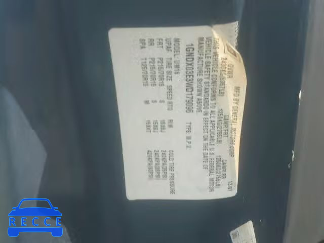 1998 CHEVROLET VENTURE 1GNDX03E3WD179096 image 9