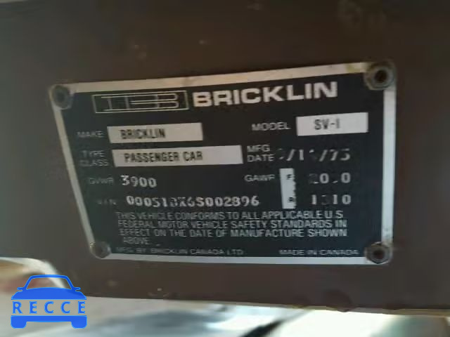 1976 BRICKLIN SV-1 00051BX6S002896 Bild 9