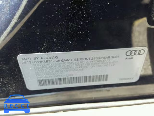 2013 AUDI A8 QUATTRO WAUAGAFD5DN011808 image 9