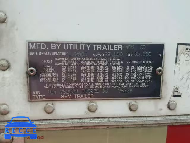 2005 UTIL TRAILER 1UYVS25335U693503 Bild 9