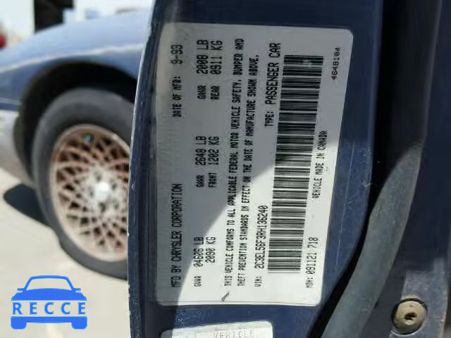 1994 CHRYSLER CONCORDE 2C3EL56F3RH136240 зображення 9