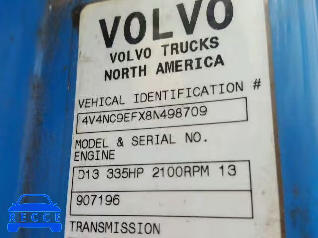 2008 VOLVO VNL 4V4NC9EFX8N498709 image 9