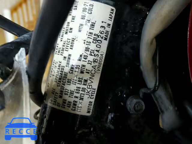 1995 KAWASAKI VN800 JKBVNCA16SA002631 image 9