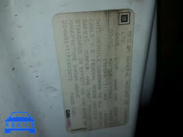 1993 BUICK REGAL LIMI 2G4WD14T1P1453272 image 9