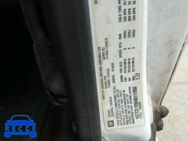 2009 GMC CANYON 1GTCS199698111956 image 9