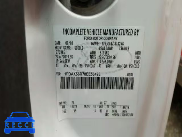 2008 FORD F550 SUPER 1FDAX56R78EE56493 image 9