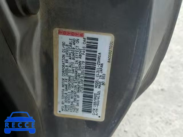 1990 TOYOTA TERCEL JT2EL33F3L0515179 image 9