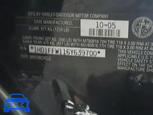 2006 HARLEY-DAVIDSON FLHTCI 1HD1FFW116Y639700 image 9