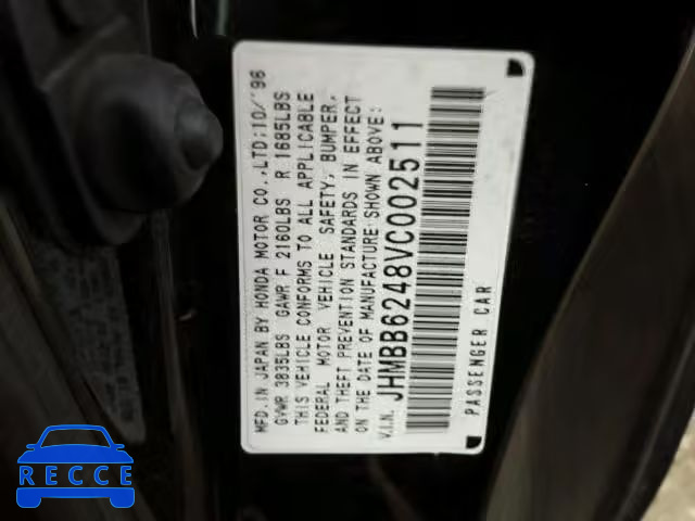 1997 HONDA PRELUDE JHMBB6248VC002511 image 9