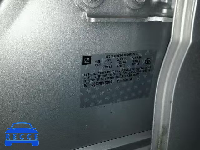 2017 CHEVROLET IMPALA LT 1G1105SA2HU172910 image 9