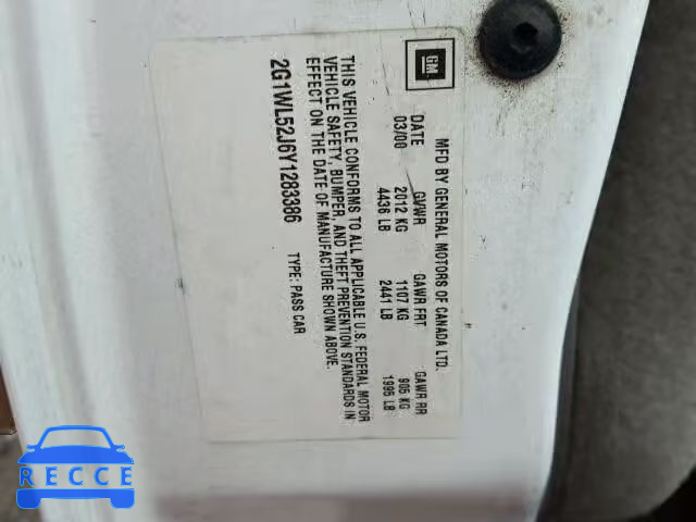 2000 CHEVROLET LUMINA 2G1WL52J6Y1283386 image 9