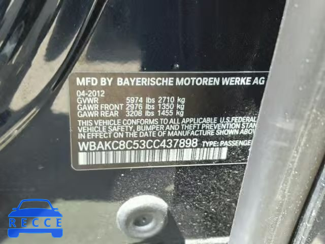 2012 BMW 750LI XDRI WBAKC8C53CC437898 image 9