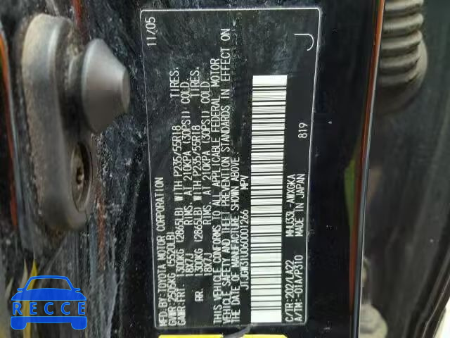 2006 LEXUS RX 400 JTJGW31U060001266 image 9