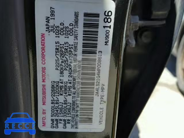 1998 MITSUBISHI MONTERO SP JA4LS21G4WP008613 зображення 9