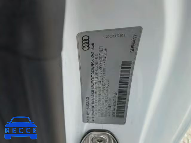 2013 AUDI A5 QUATTRO WAUCFAFR6DA075435 image 9