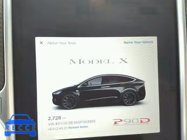 2016 TESLA MODEL X 5YJXCBE46GF003865 image 7