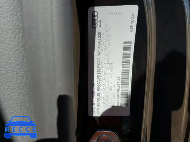 2013 AUDI A5 QUATTRO WAULFAFR7DA067473 image 9