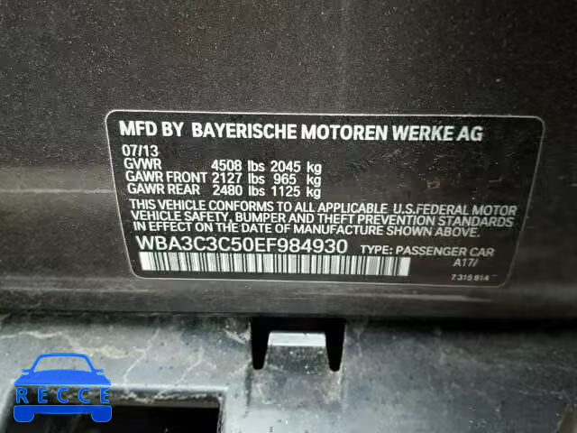 2014 BMW 320I XDRIV WBA3C3C50EF984930 зображення 9