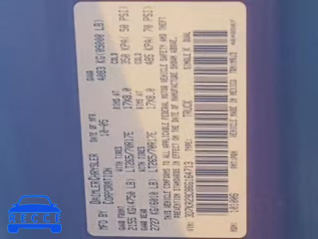 2006 DODGE RAM 2500 M 3D7KR29C86G164713 Bild 9
