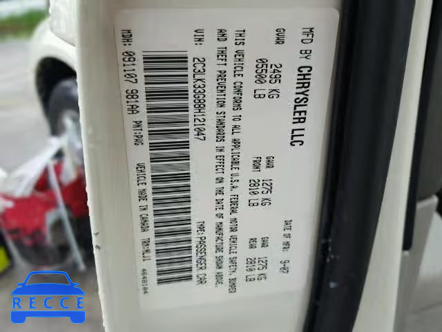 2008 CHRYSLER 300 LIMITE 2C3LK33G88H121047 image 9