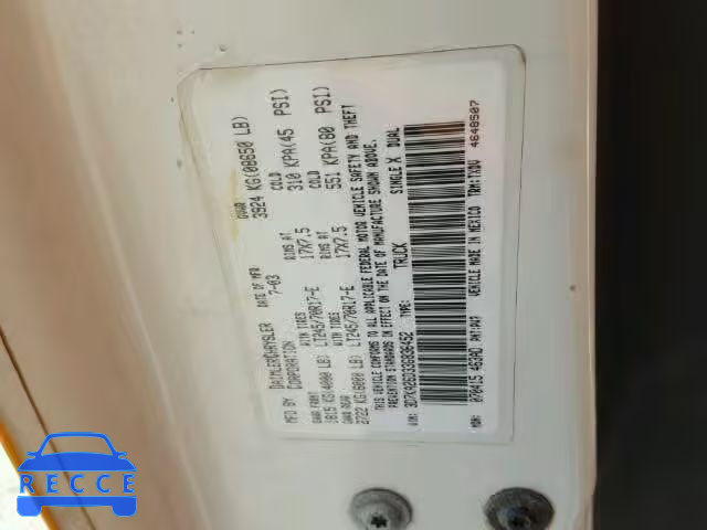 2003 DODGE RAM 2500 S 3D7KA26D33G836452 image 9