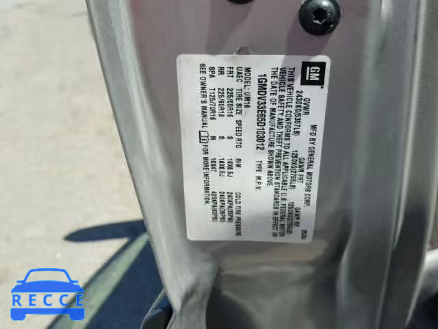 2005 PONTIAC MONTANA LU 1GMDV33E65D103012 image 9