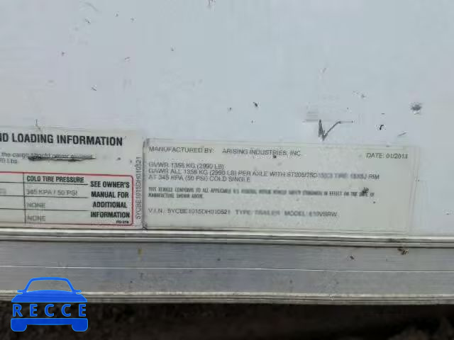 2013 CHAM TRAILER 5YCBE1015DH010521 image 9