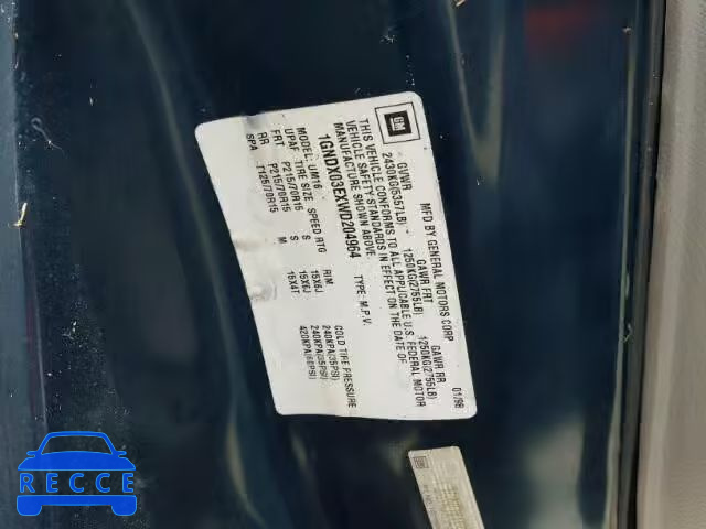 1998 CHEVROLET VENTURE 1GNDX03EXWD204964 image 9