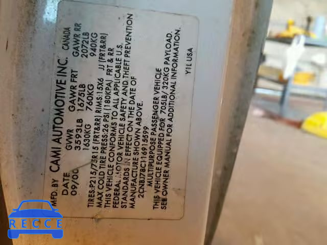 2001 CHEVROLET TRACKER ZR 2CNBJ78C116915599 image 9