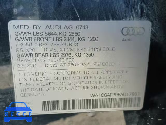 2014 AUDI SQ5 PREMIU WA1CGAFP0EA017881 image 9