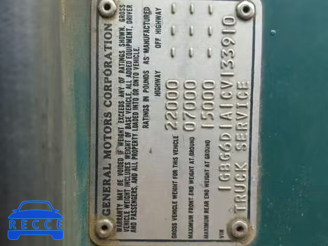 1982 CHEVROLET C6000 C6D0 1GBG6D1A1CV133910 image 9
