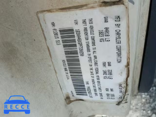 1993 DODGE SPIRIT 1B3XA46K6PF590290 Bild 9
