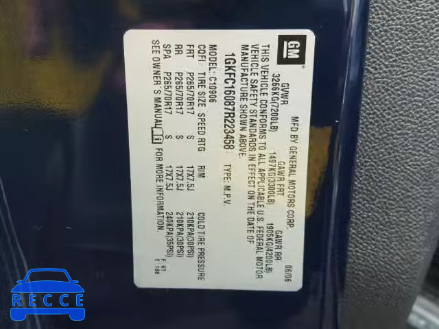 2007 GMC YUKON XL C 1GKFC16087R223458 image 9