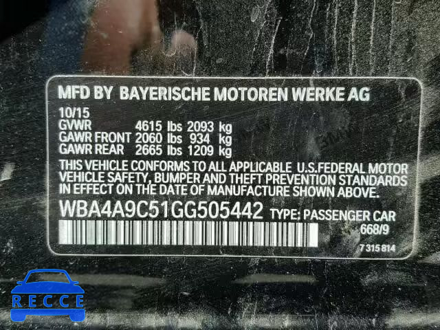 2016 BMW 428I GRAN WBA4A9C51GG505442 image 9