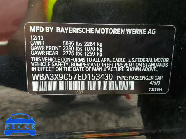 2014 BMW 335XI GT WBA3X9C57ED153430 image 9