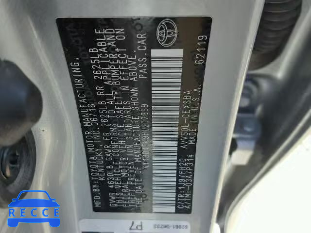 2017 TOYOTA CAMRY HYBR 4T1BD1FK9HU202959 image 9