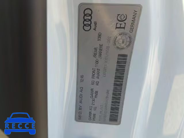 2016 AUDI A5 QUATTRO WAUM2AFR6GA036588 image 9